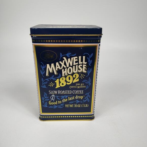 Vintage Maxwell House Coffee Tin - 1892 100‎ Year Anniversary - Picture 1 of 6